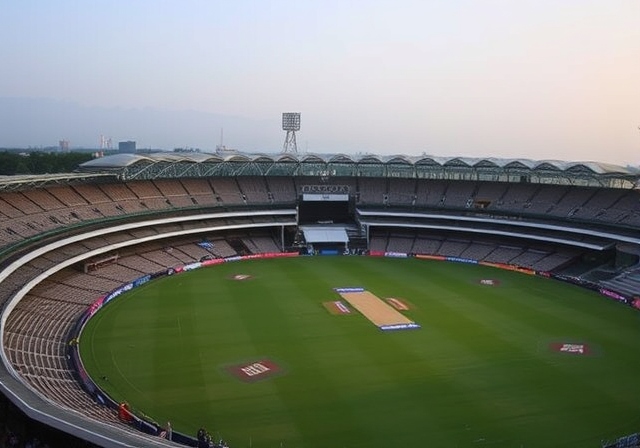Eden Gardens near Hooghly River, surrounded by greenery, India